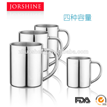 350ML High quality and Hot sale double wall Coffee Mugs with metal handle